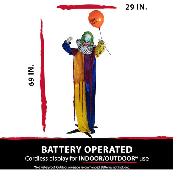 🔥Haunted Hill Farm Life-Size Scary Talking Clown Halloween Animatronic BNWT🔥 - Picture 5 of 6